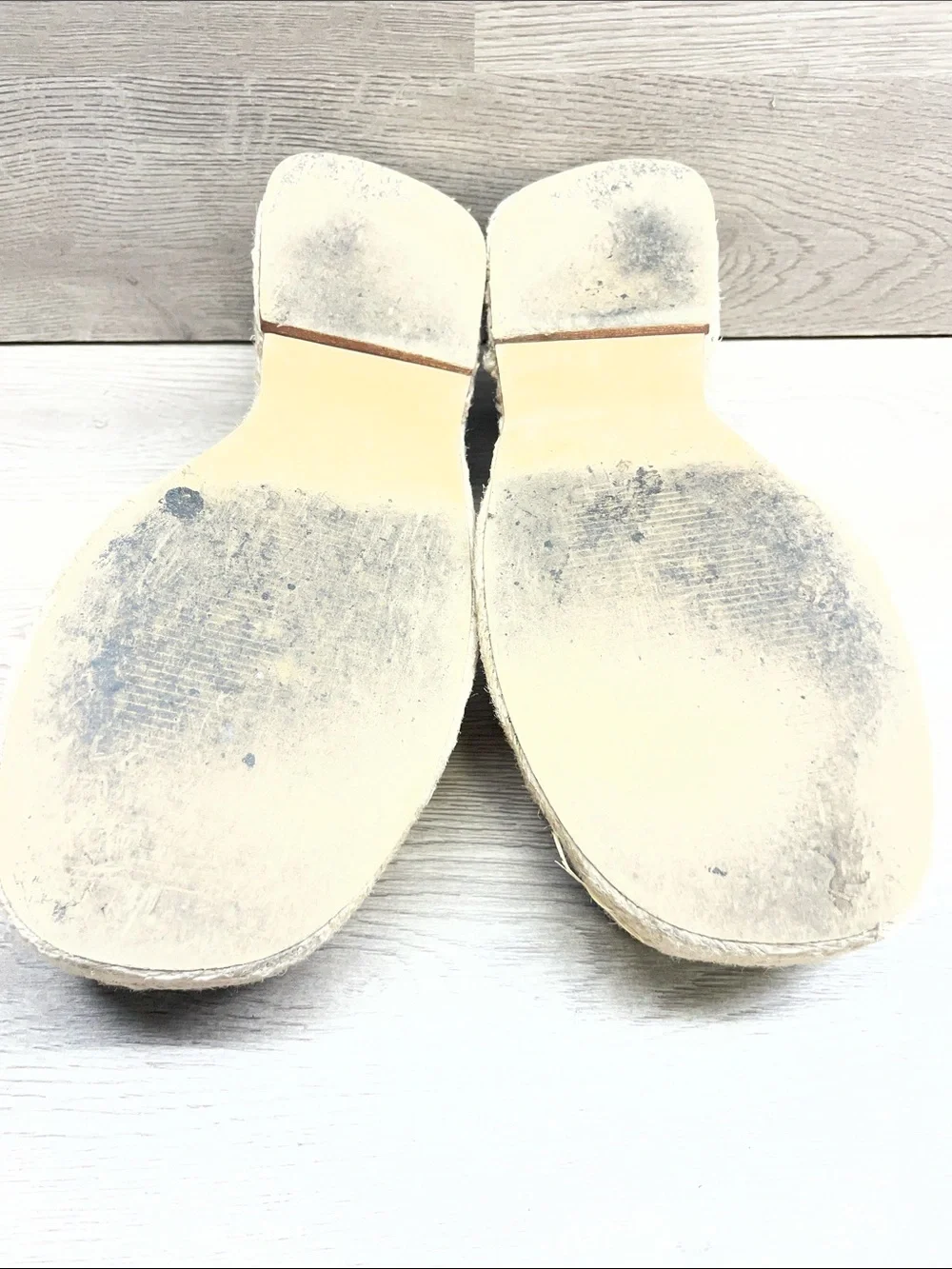 Braided Cream Platform Slide Sandals for Women #1057